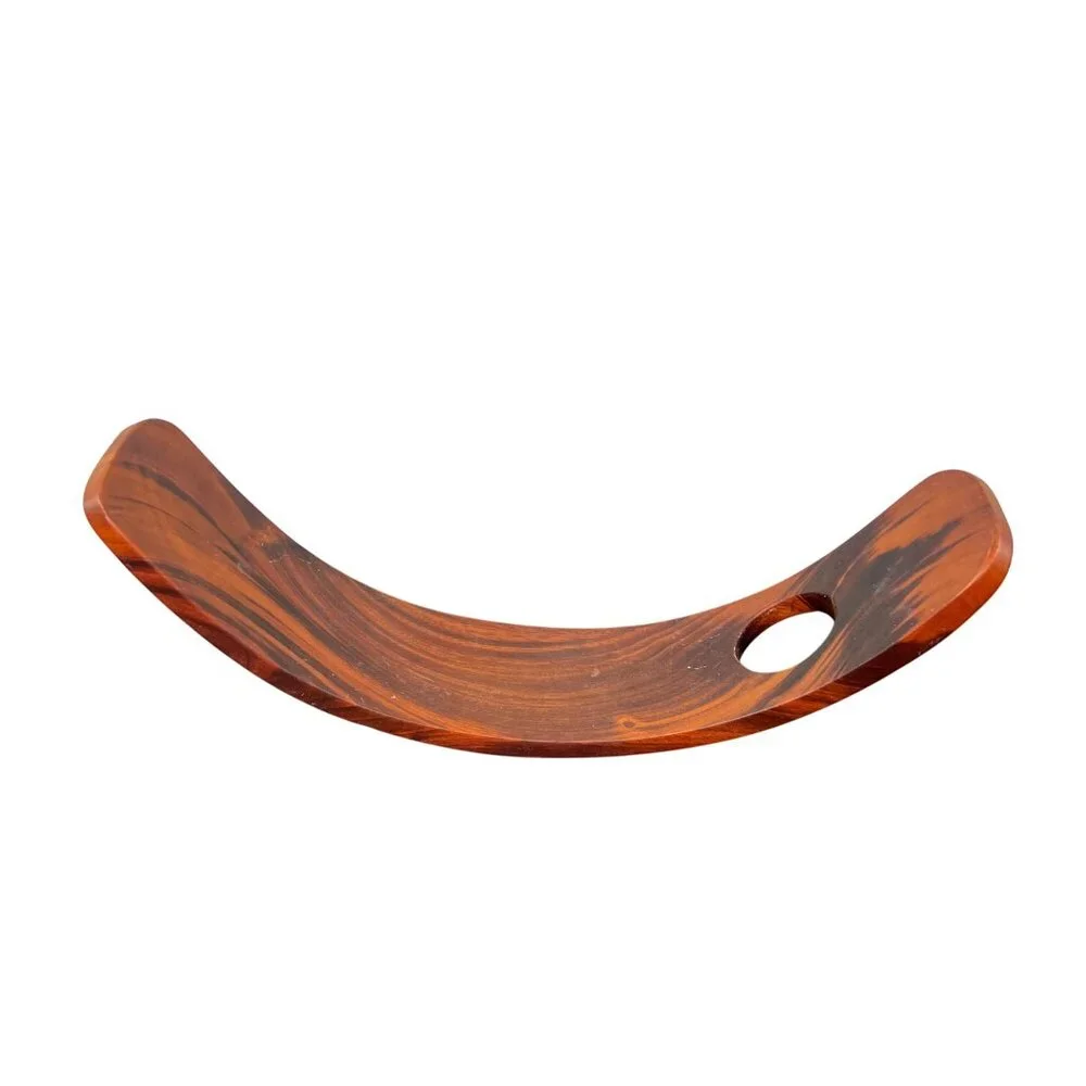 Tabletop Curved Single Bottle Wood Stand Balanced Floating